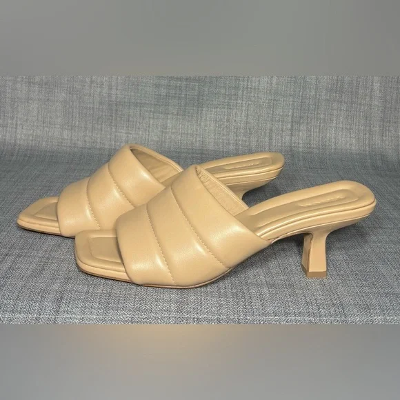 Vince Ceil Mule Sandals Cappuccino Leather Size 10M - Picture 4 of 8